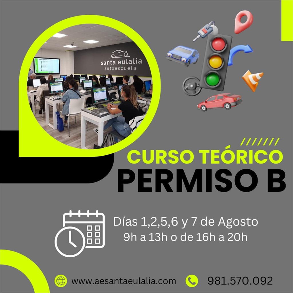 Foto 1 CURSO PRESENCIAL Y ONLINE FORMACION TEORICA PERMISO B