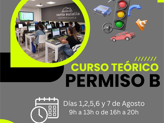 CURSO PRESENCIAL Y ONLINE FORMACION TEORICA PERMISO B