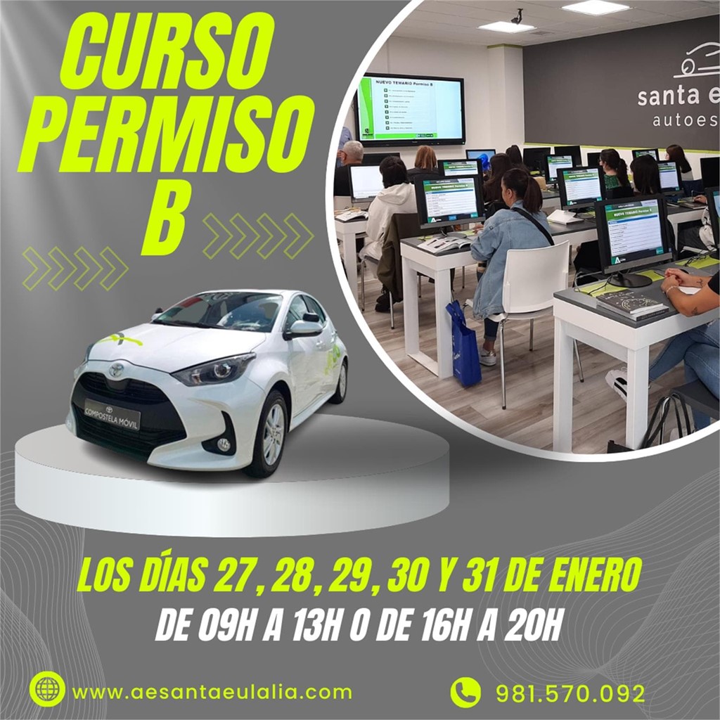 Foto 1 CURSO PRESENCIAL Y ONLINE FORMACION TEORICA PERMISO B