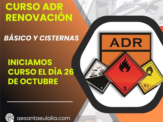 CURSO RENOVACIÓN ADR BÁSICO Y CISTERNAS