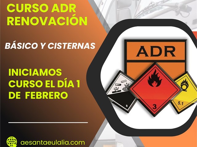 CURSO RENOVACIÓN ADR BÁSICO Y CISTERNAS